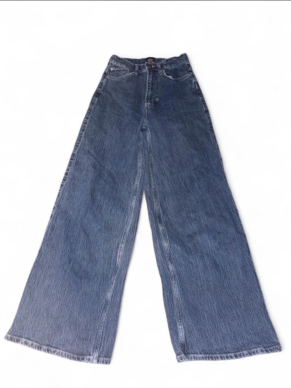 BDG Dark Blue High-Rise Wide Leg Jeans